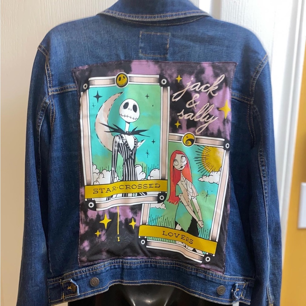 Reworked demin jacket ! Nightmare before Christmas edition 💀🎃